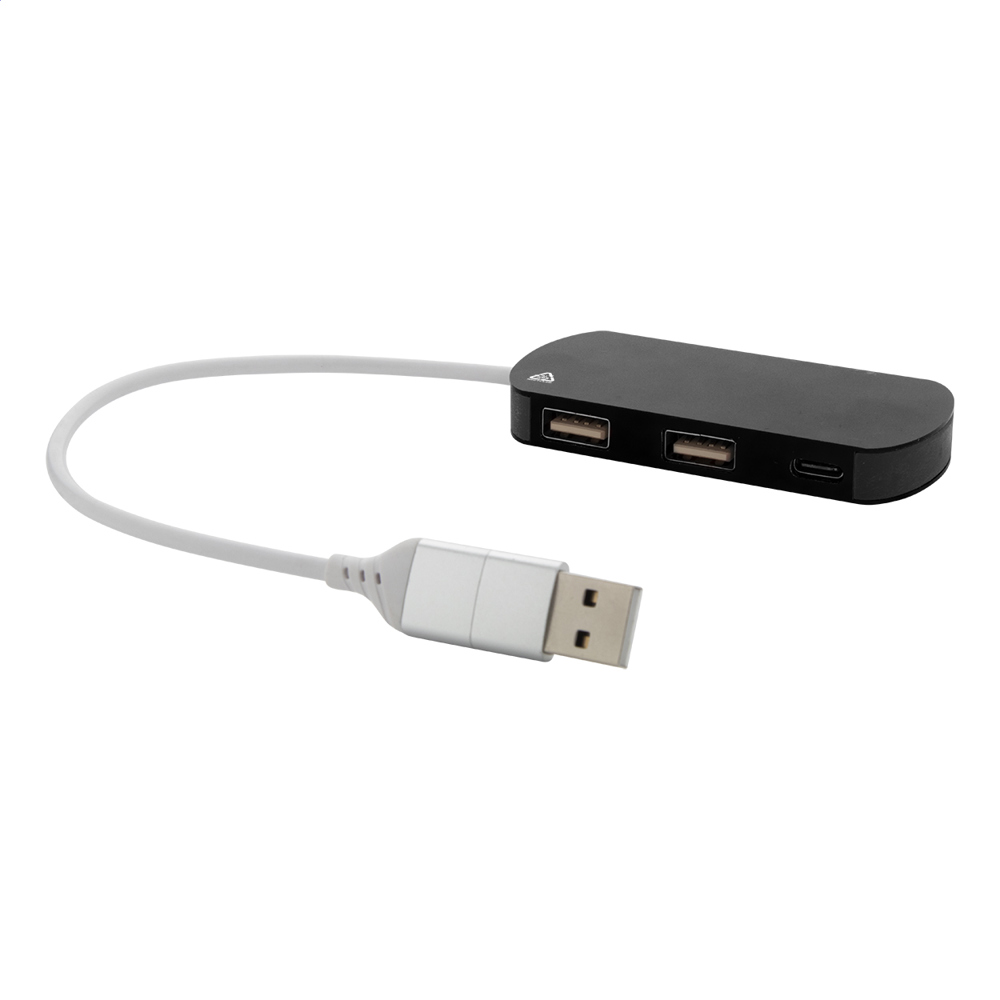 Raluhub - USB hub - voor bedrijven en relatiegeschenken - zwart