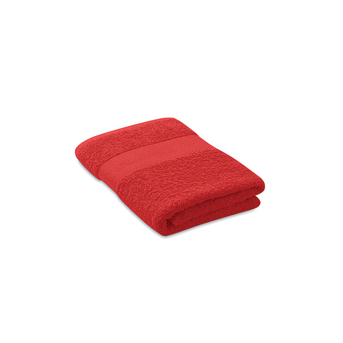 TERRY - Handdoek organisch 100x50 - bedrukt of onbedrukt verkrijgbaar - Rood