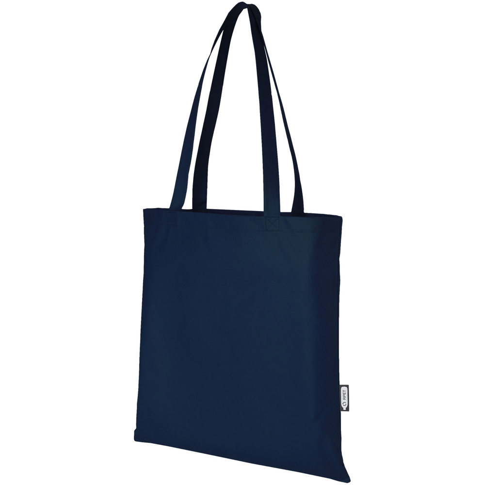 Zeus GRS gerecycled non woven conferentiedraagtas 6 l - bedrukt of onbedrukt verkrijgbaar - Marineblauw