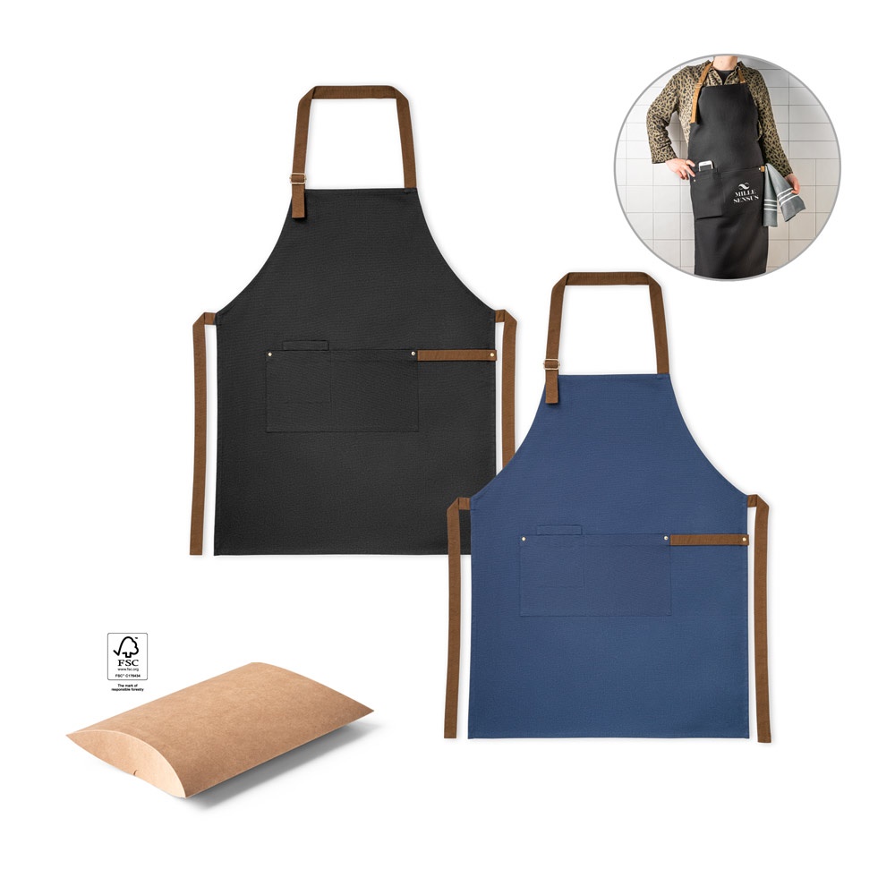 VESPER. 100% katoenen canvas schort (300 g/m²) met metalen details - kopen of bedrukken