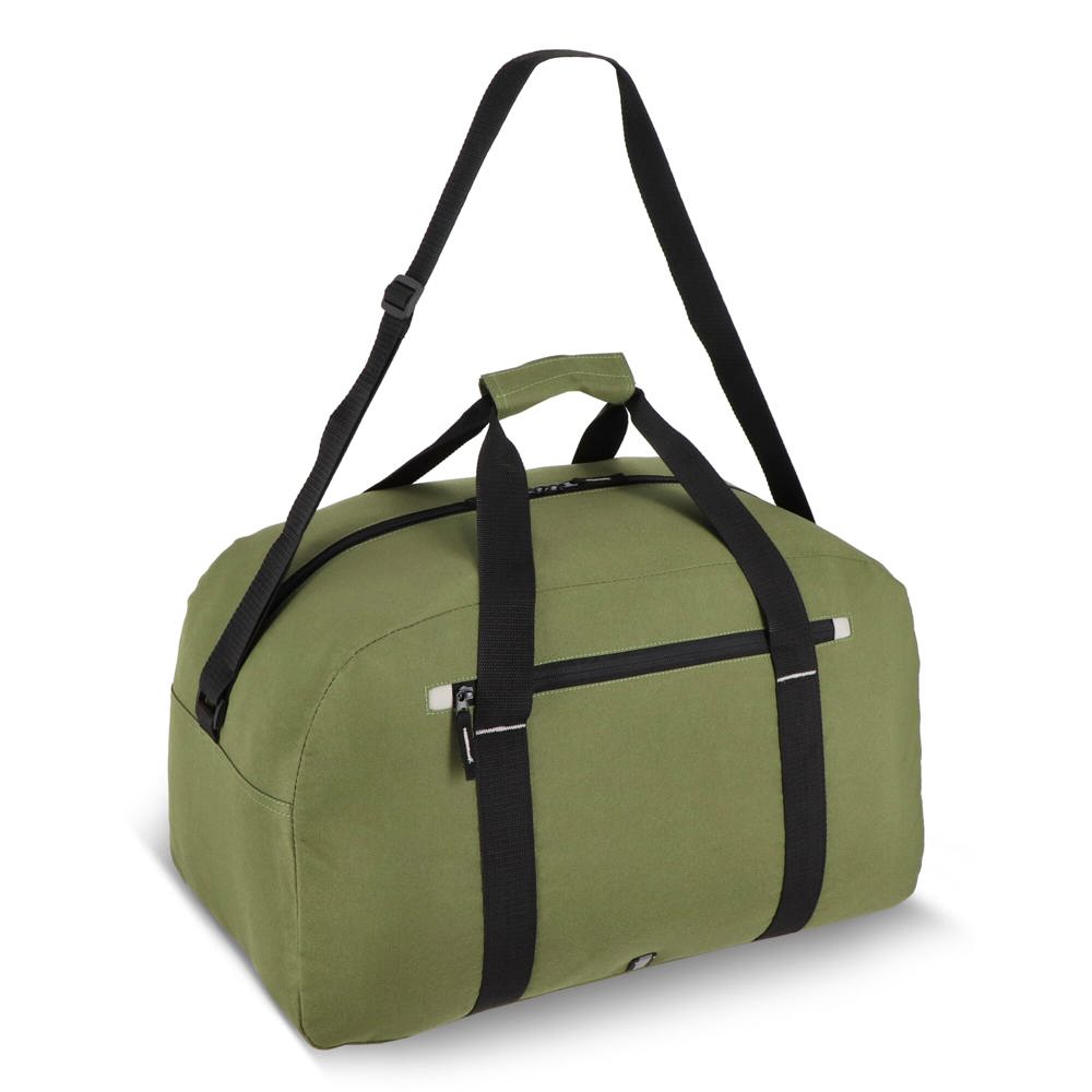 600D gerecycled PET Nevada sport- en reistas 53 x 27 x 30 cm 35 L - voor bedrijven en relatiegeschenken - olijfgroen