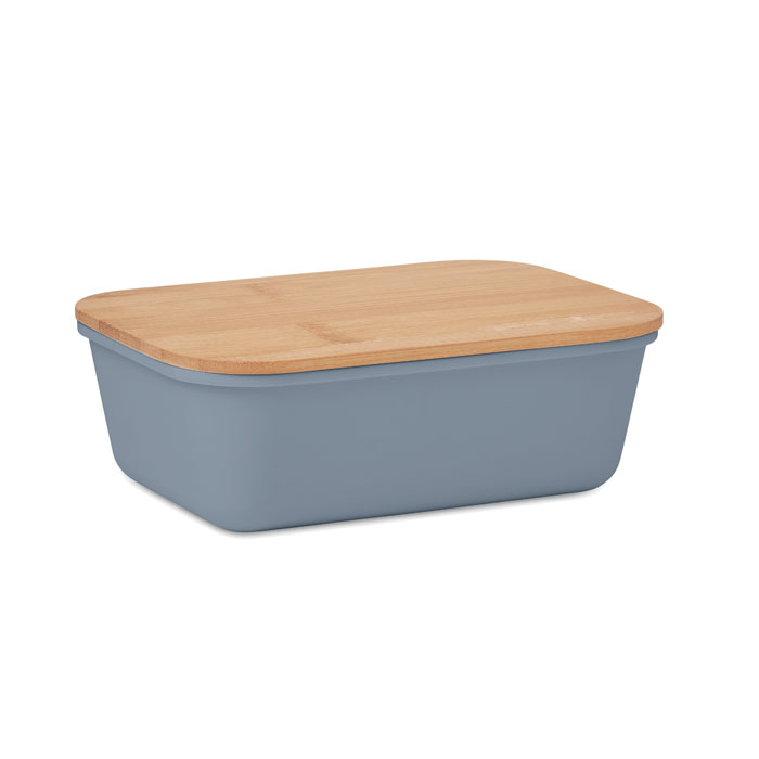 THURSDAY - Lunchbox PP bamboe deksel 1L - met logo of onbedrukt bestellen - Petrol