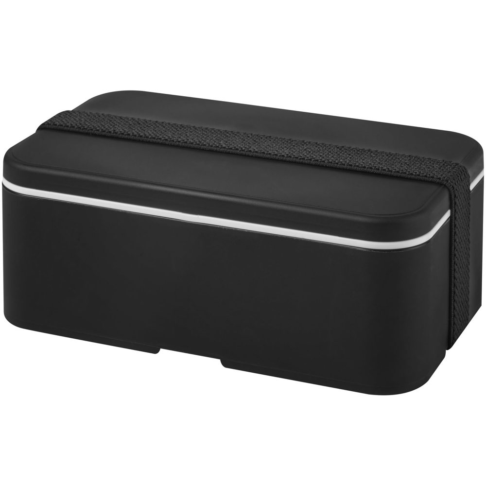 MIYO 700 ml enkellaagse lunchbox - voor bedrijven en relatiegeschenken - Zwart, Zwart