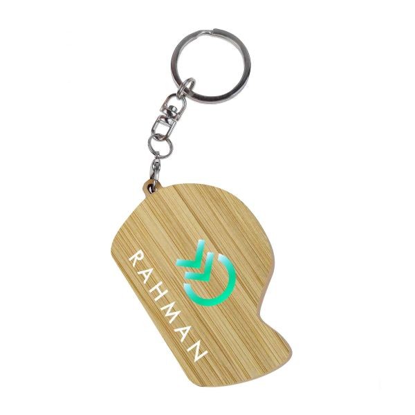 Key Ring Bamboo- Vierkant 30 mm