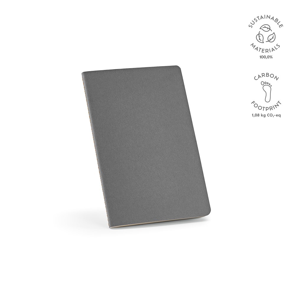 Bronte A5 notitieboek gerecycled papier 70 gsm - met logo of onbedrukt bestellen - Grijs