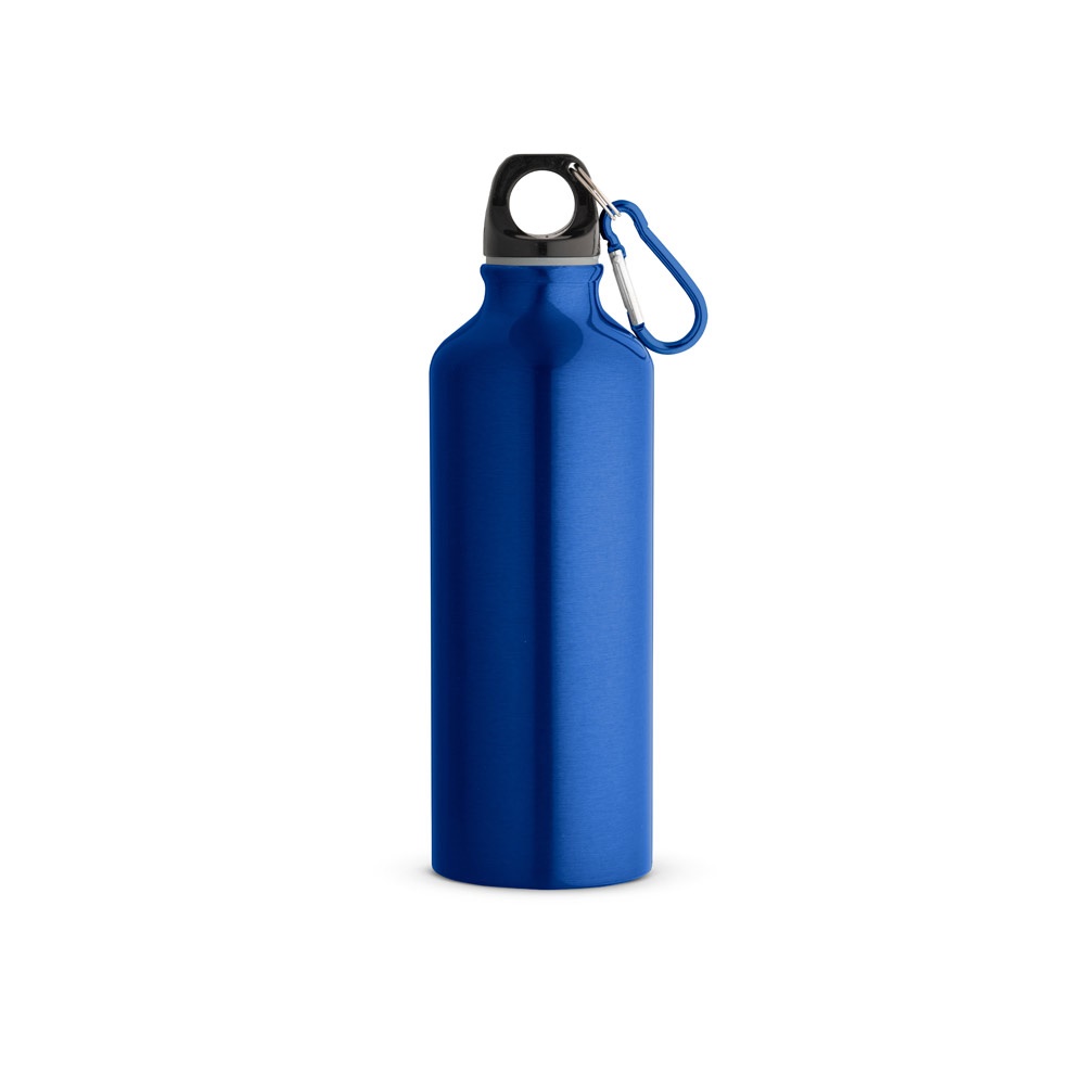 RE-LANDSCAPE M. Gerecycleerde aluminium (100% rAL) fles met karabijnhaak 530 mL - voor bedrijven en - Royal Blauw