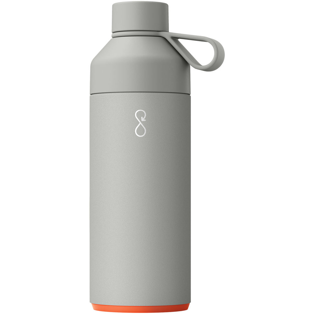 Big Ocean Bottle 1000 ml vacuümgeïsoleerde waterfles - voor bedrijven en relatiegeschenken - Rotsgrijs