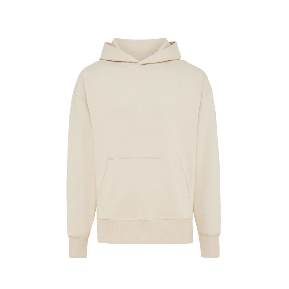 IQONIQ Yoho gerecycled katoen relaxed hoodie - met logo of onbedrukt bestellen - natural raw (± PMS natural raw undyed)