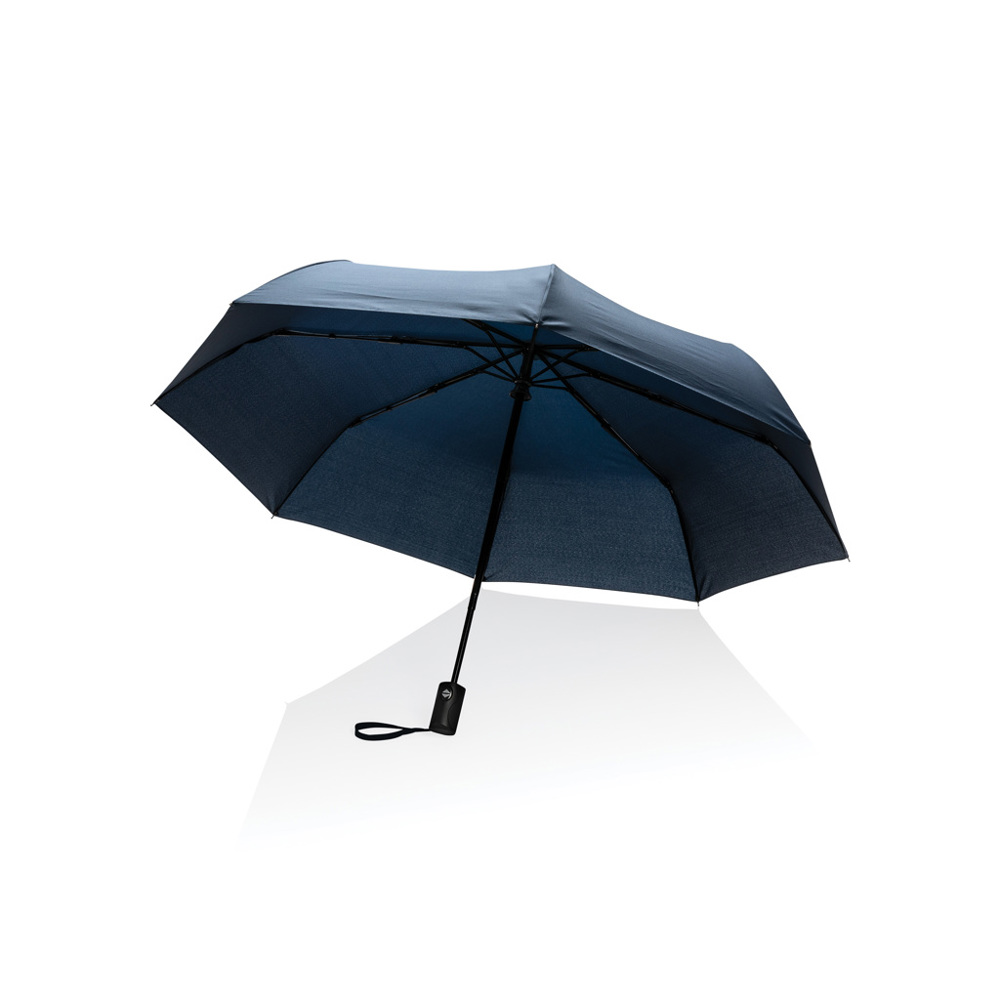 21" Impact AWARE™ RPET 190T auto open/dicht paraplu - voor bedrijven en relatiegeschenken - donkerblauw (± PMS 539)