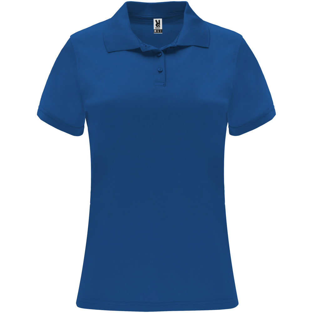 Monzha sportpolo met korte mouwen voor dames - met logo of onbedrukt bestellen - Koningsblauw