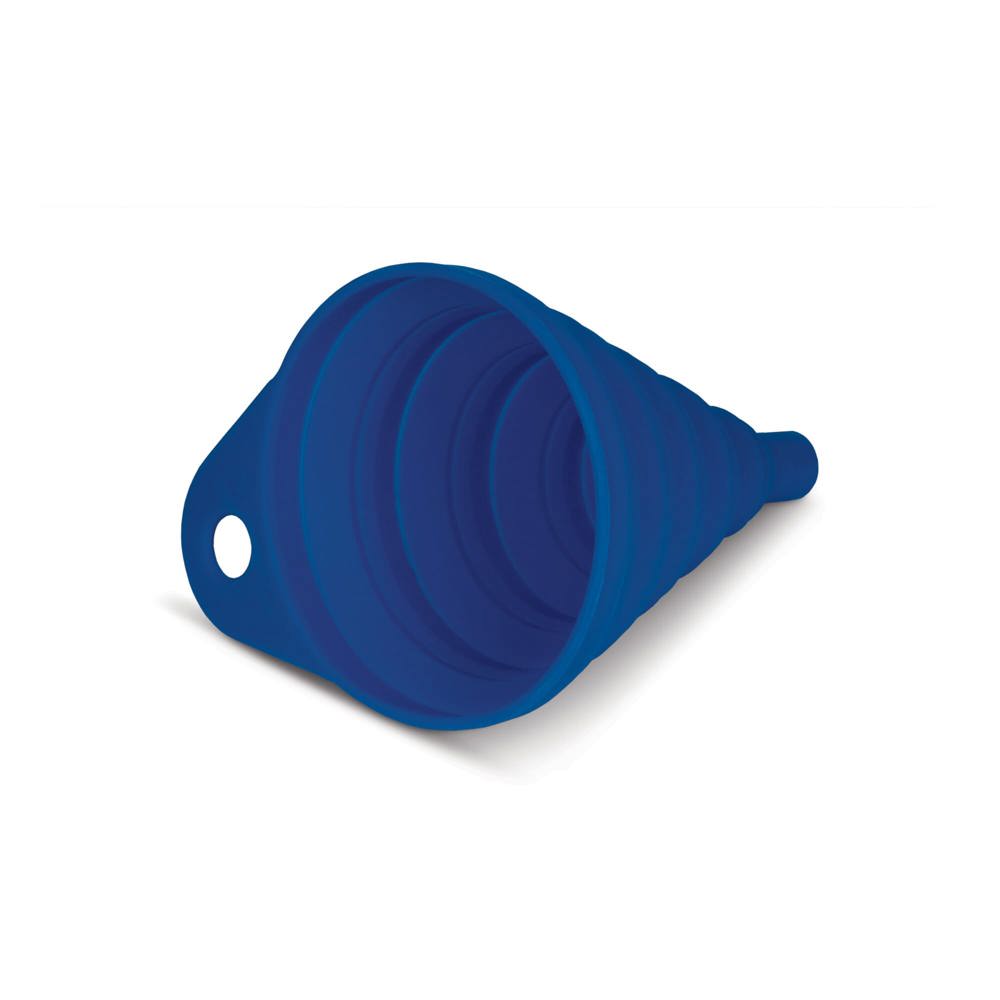 Trechter uitvouwbaar - met logo of onbedrukt bestellen - Wit / Blauw
