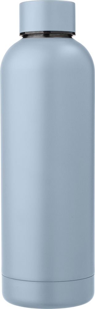 Gerecyclede dubbelwandige RVS fles (500 ml) Isaiah - bedrukt of onbedrukt verkrijgbaar - Pastel blauw