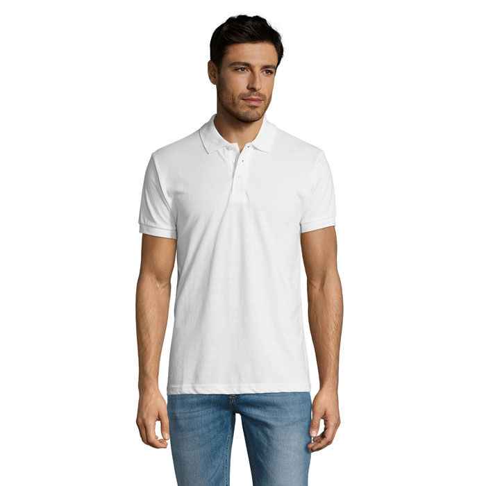 PRIME MEN - PRIME heren polo 200g - bedrukt of onbedrukt verkrijgbaar - wit