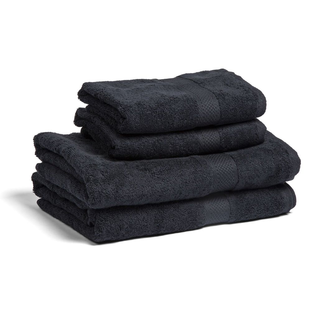 Lord Nelson Fairtrade handdoek 70x130cm set van 3 - voor bedrijven en relatiegeschenken - Zwart