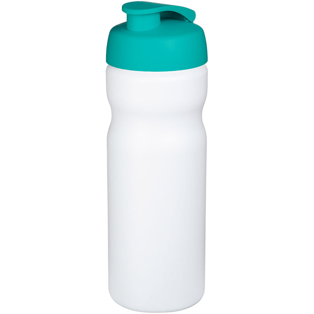 Baseline® Plus 650 ml sportfles met kanteldeksel - met logo of onbedrukt bestellen - Wit, Aqua