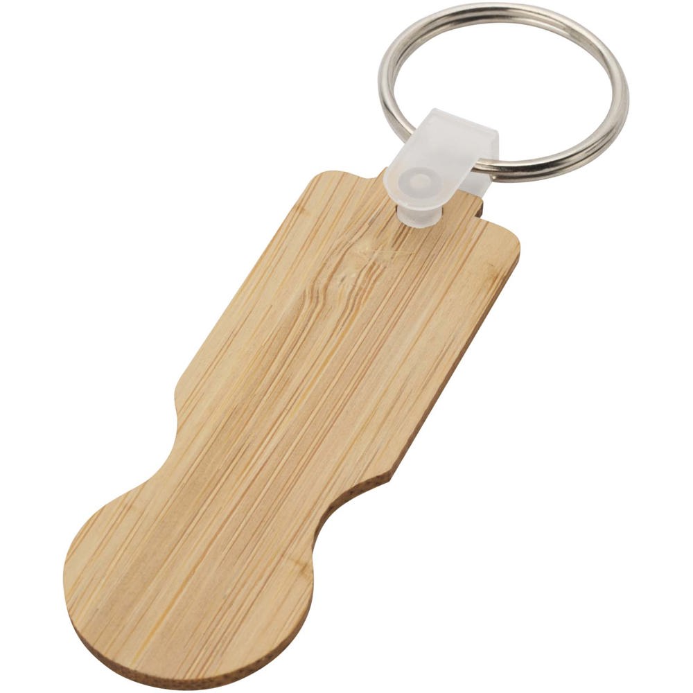 Ronan bamboe trolley sleutelhanger - met logo of onbedrukt bestellen