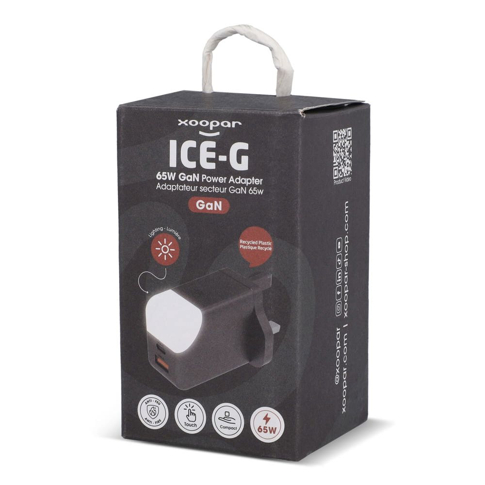 Xoopar ICE-G 65W GaN Adapter met UK Plug