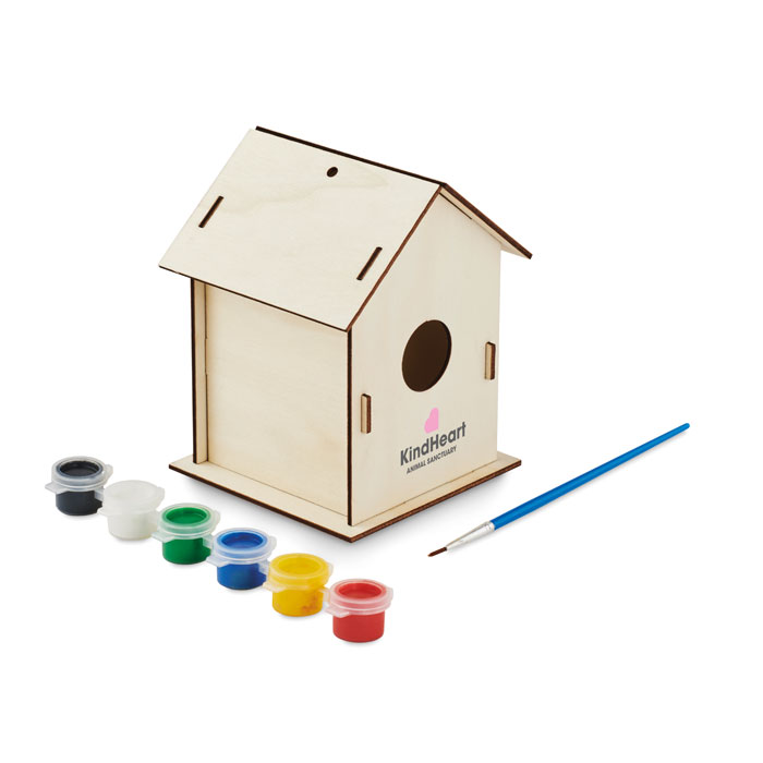 PAINTHOUSE - DIY houten vogelhuisje - met logo of onbedrukt bestellen
