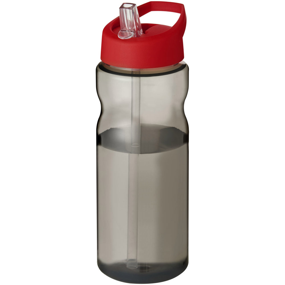 H2O Active® Eco Base 650 ml sportfles met tuitdeksel - bedrukt of onbedrukt verkrijgbaar - Houtskool, Rood