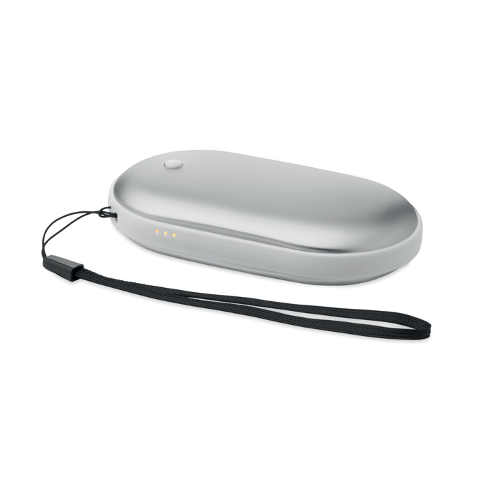 MUKAVA - Elektrische handwarmer - voor bedrijven en relatiegeschenken - Mat Zilver