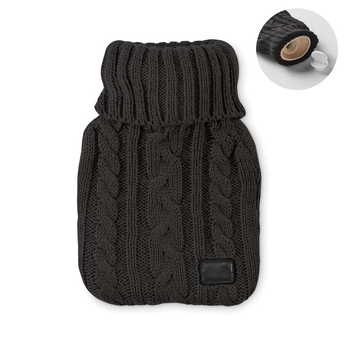 TOASTY - Warmwaterkruik 400ml - met logo of onbedrukt bestellen - Zwart
