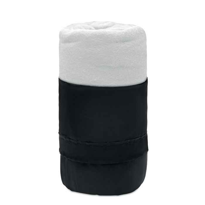 MUSALA RPET - RPET fleece reisdeken - voor bedrijven en relatiegeschenken - Wit