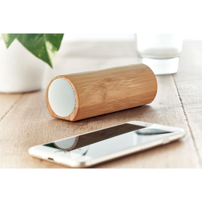 SPEAKBOX - 5W draadloze bamboe speaker - met logo of onbedrukt bestellen