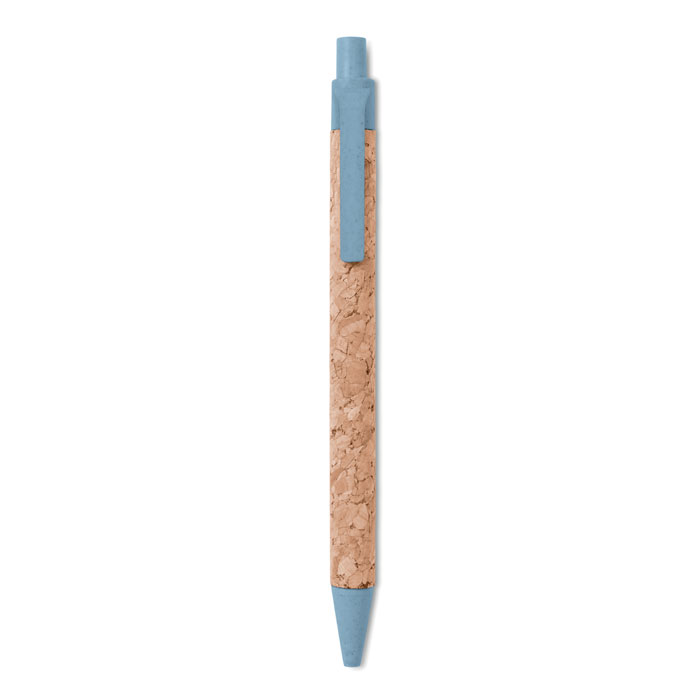 MONTADO - ABS balpen met kurk - voor bedrijven en relatiegeschenken - blauw
