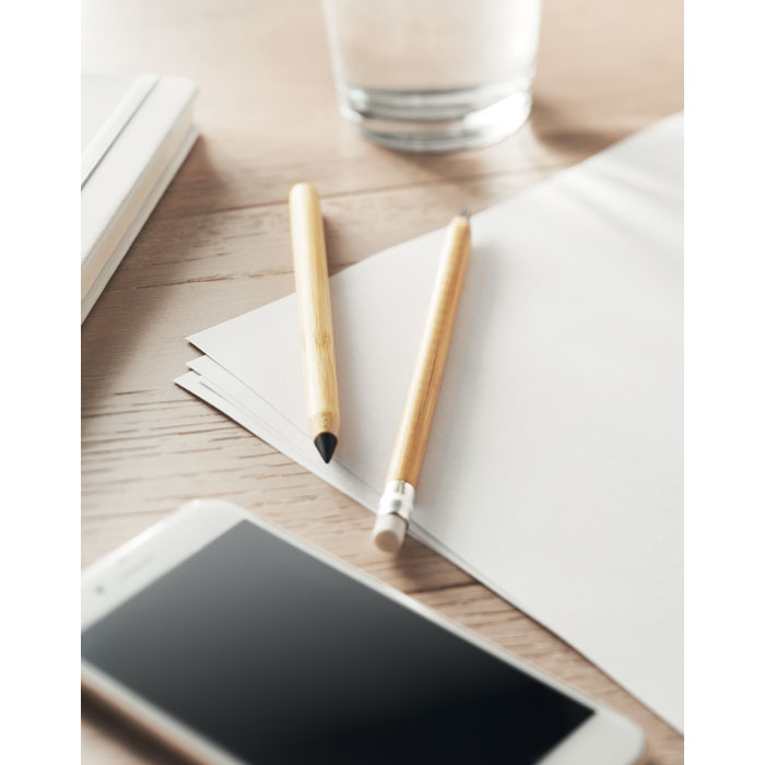 INKLESS BAMBOO - Inktloze bamboe pen - voor bedrijven en relatiegeschenken