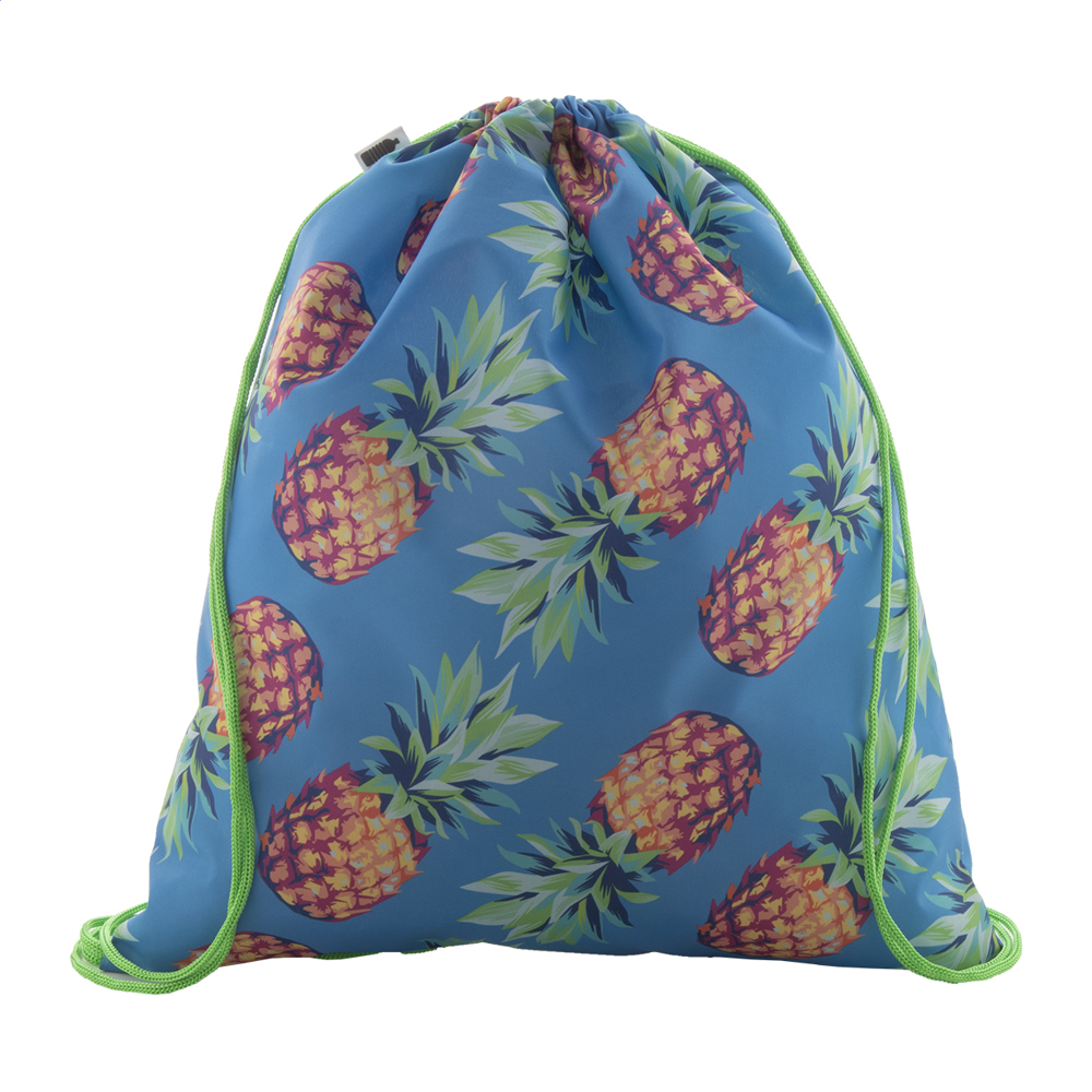 CreaDraw RPET - custom made trekkoord tas - met logo of onbedrukt bestellen - groen/wit