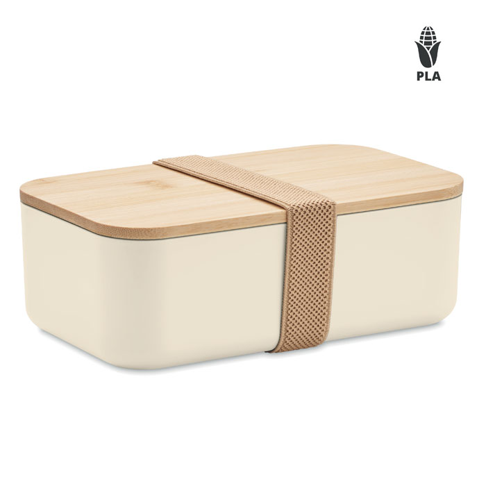 BEIBABOX - PLA maïs lunchdoos 1000ml - met logo of onbedrukt bestellen - Beige