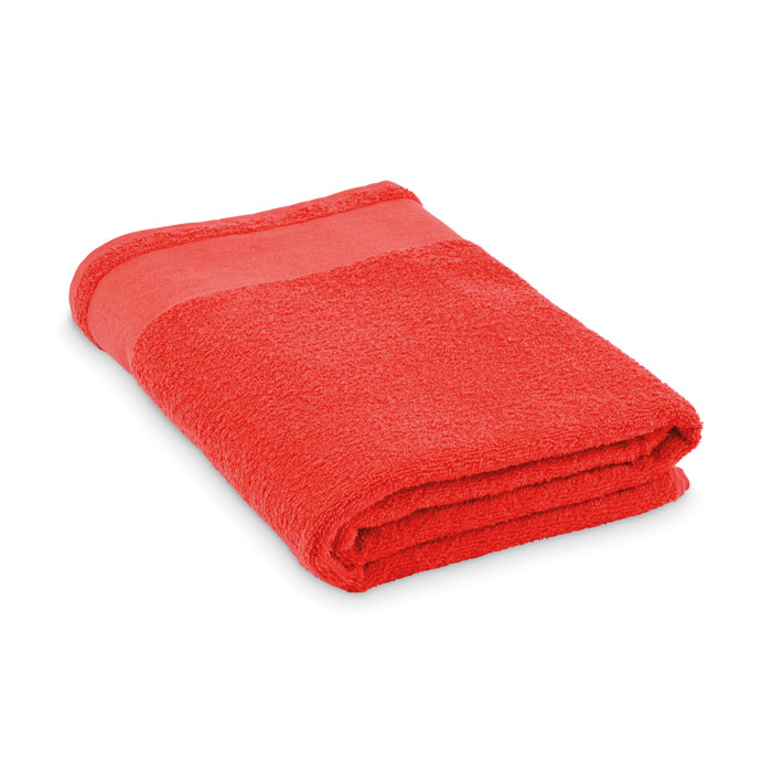 ISLAND 100 - Katoenen badhanddoek - bedrukt of onbedrukt verkrijgbaar - rood
