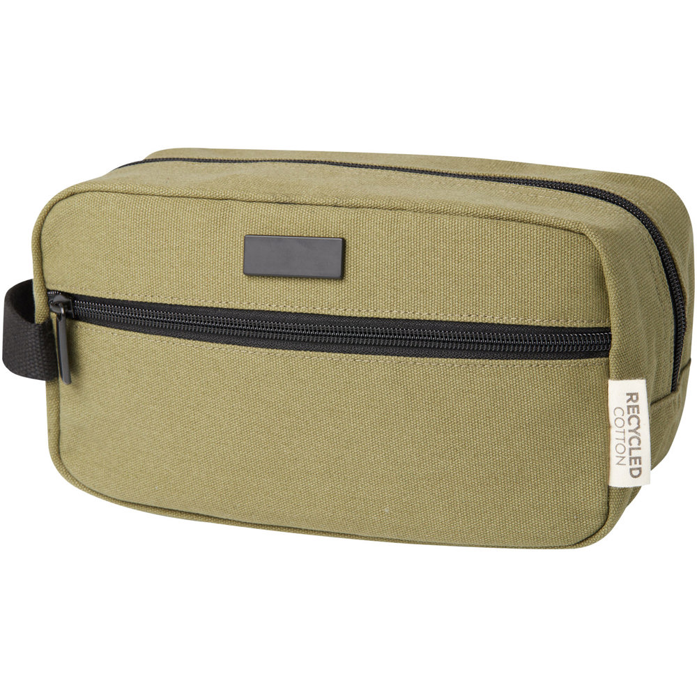 Joey GRS gerecycled canvas reisetui voor accessoires 3,5 l - voor bedrijven en relatiegeschenken - Olijf