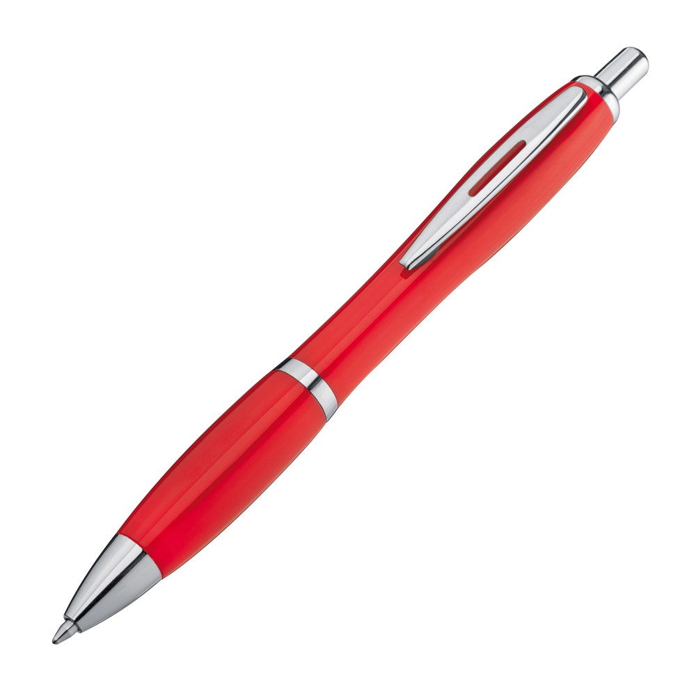 Kunststof pet met metalen clip - met logo of onbedrukt bestellen - rood