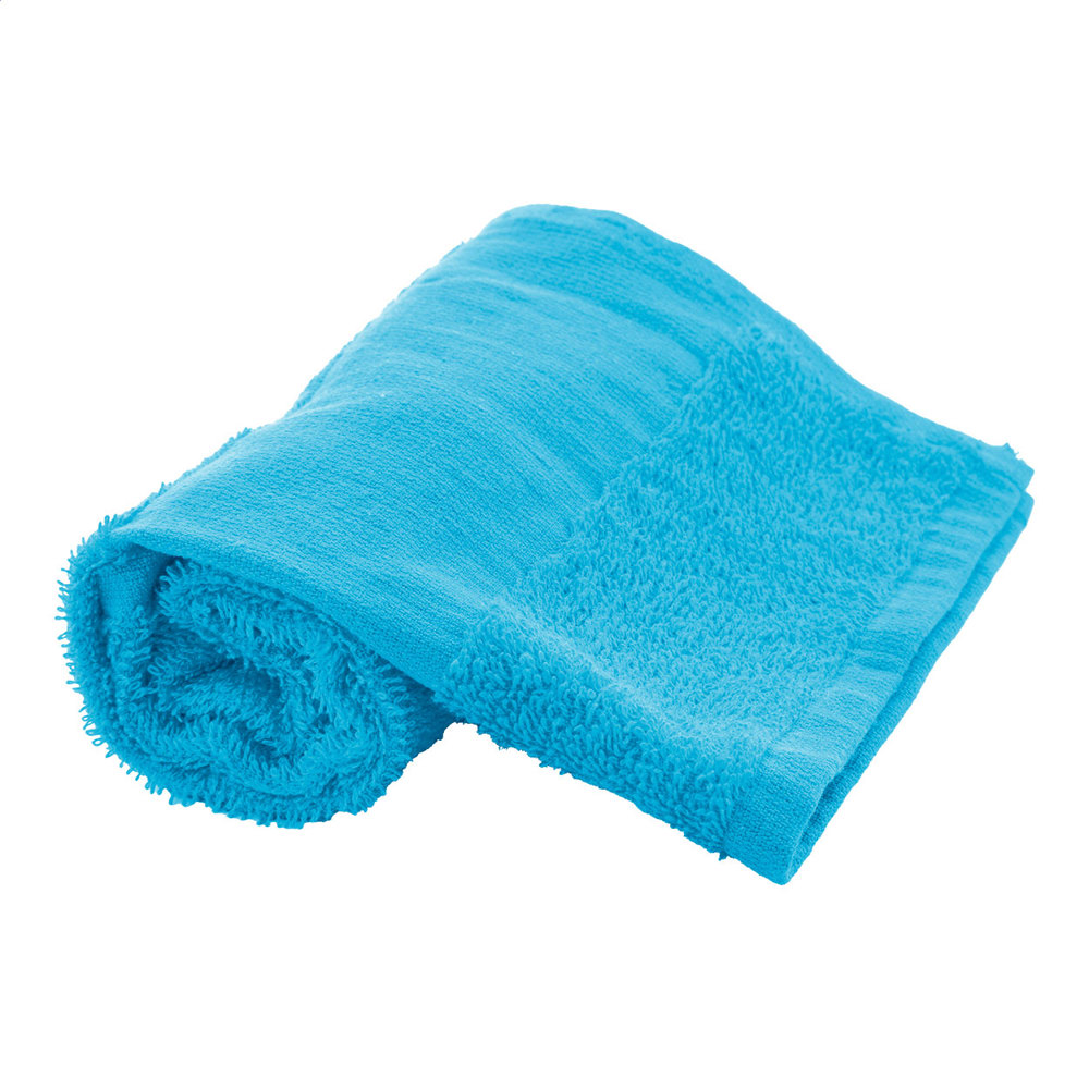 Terry S - Katoenen badstof handdoek - 30×50 cm - voor bedrijven en relatiegeschenken - Licht blauw