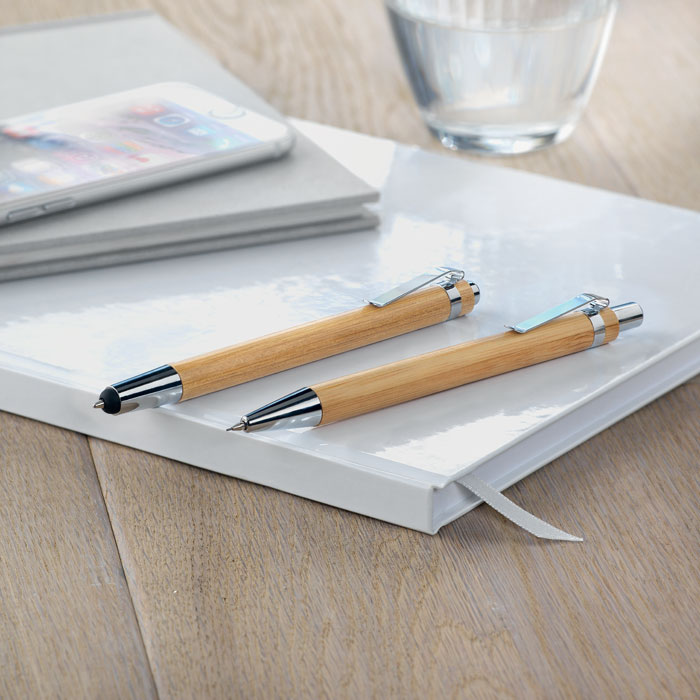 BAMBOOSET - Bamboe pen en potloodset - kopen of bedrukken