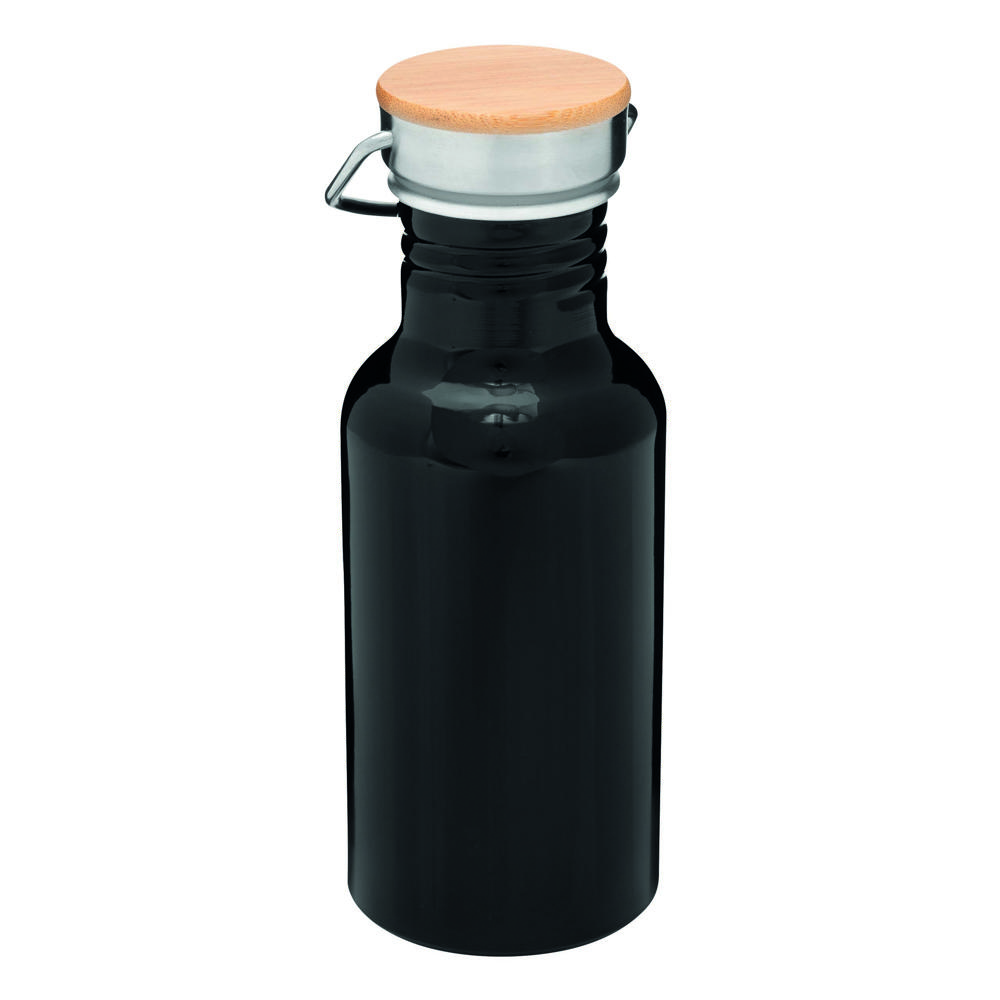 ECO TRANSIT - Aluminium drinkfles - voor bedrijven en relatiegeschenken - zwart
