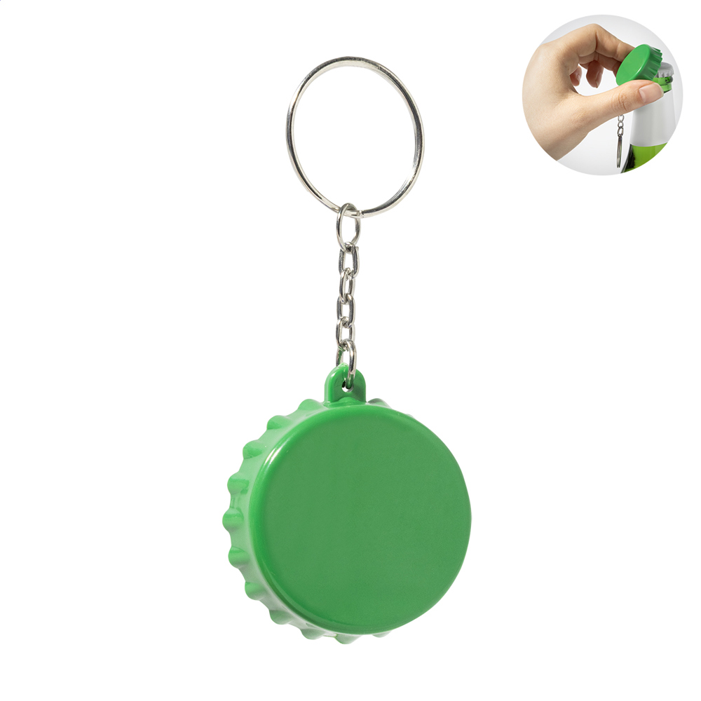 Popcap - RABS flesopener sleutelhanger - bedrukt of onbedrukt verkrijgbaar - donker groen