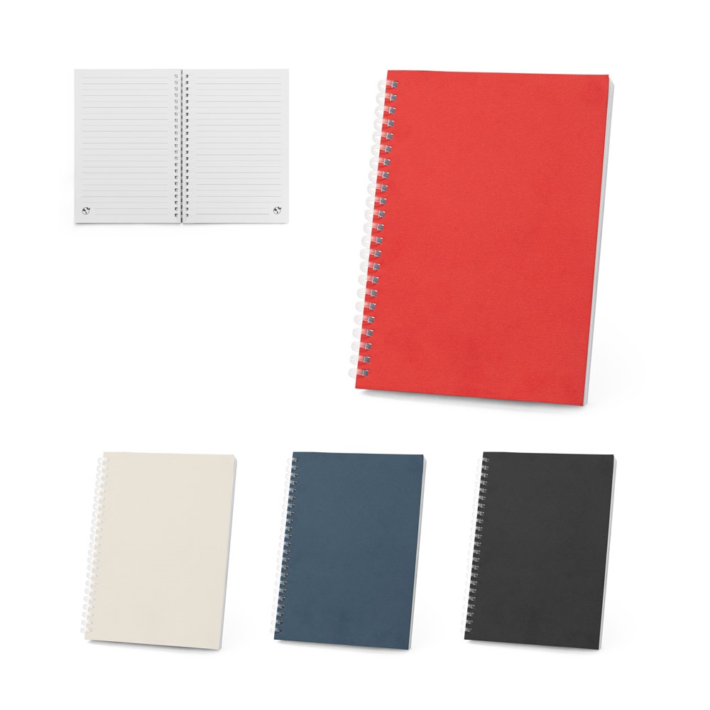 SCHILLER. A5 notitieblok met flexibele kaft, gemaakt van 100% gerecycled papier - kopen of bedrukken