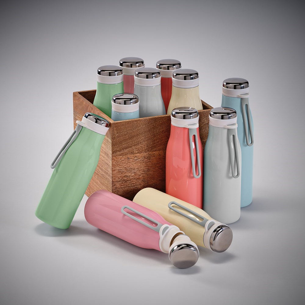 Arkansas 350 fles gerecycled roestvrij staal 400 ml - met logo of onbedrukt bestellen