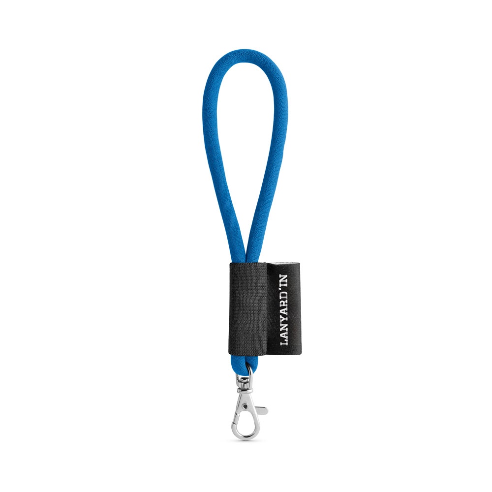 75090. Lanyard Tube Short Set. Standaard modellen - voor bedrijven en relatiegeschenken - 303 - Blauw