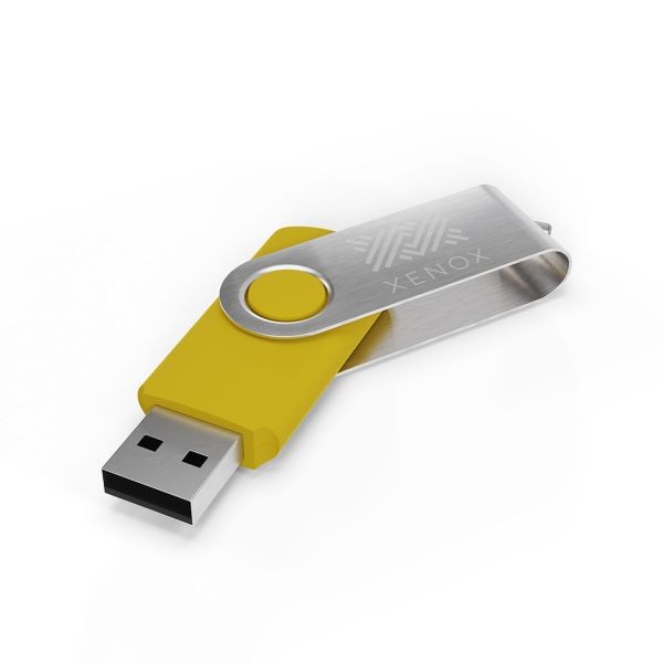 USB Stick Twister- Geel- 128GB 2.0