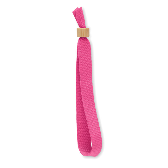 FIESTA - RPET polyester polsband - bedrukt of onbedrukt verkrijgbaar - fuchsia