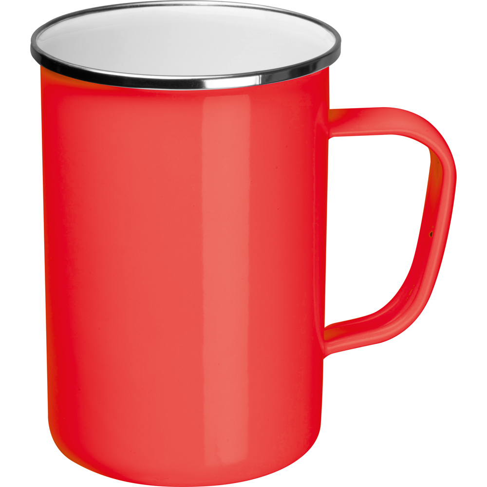Emaille beker - voor bedrijven en relatiegeschenken - Rood