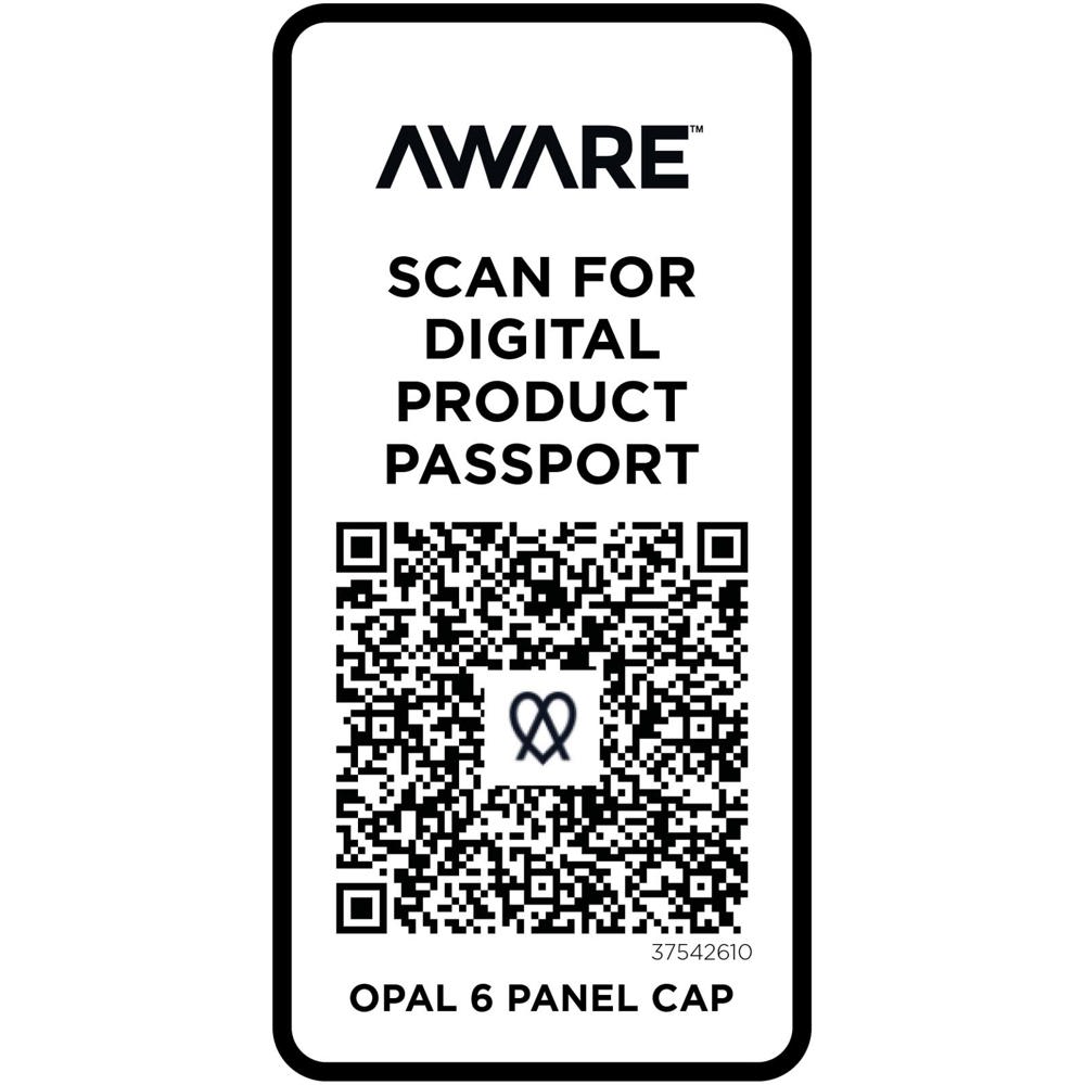 Opal 240 g/m² 6 panel Aware™ gerecyclede cap