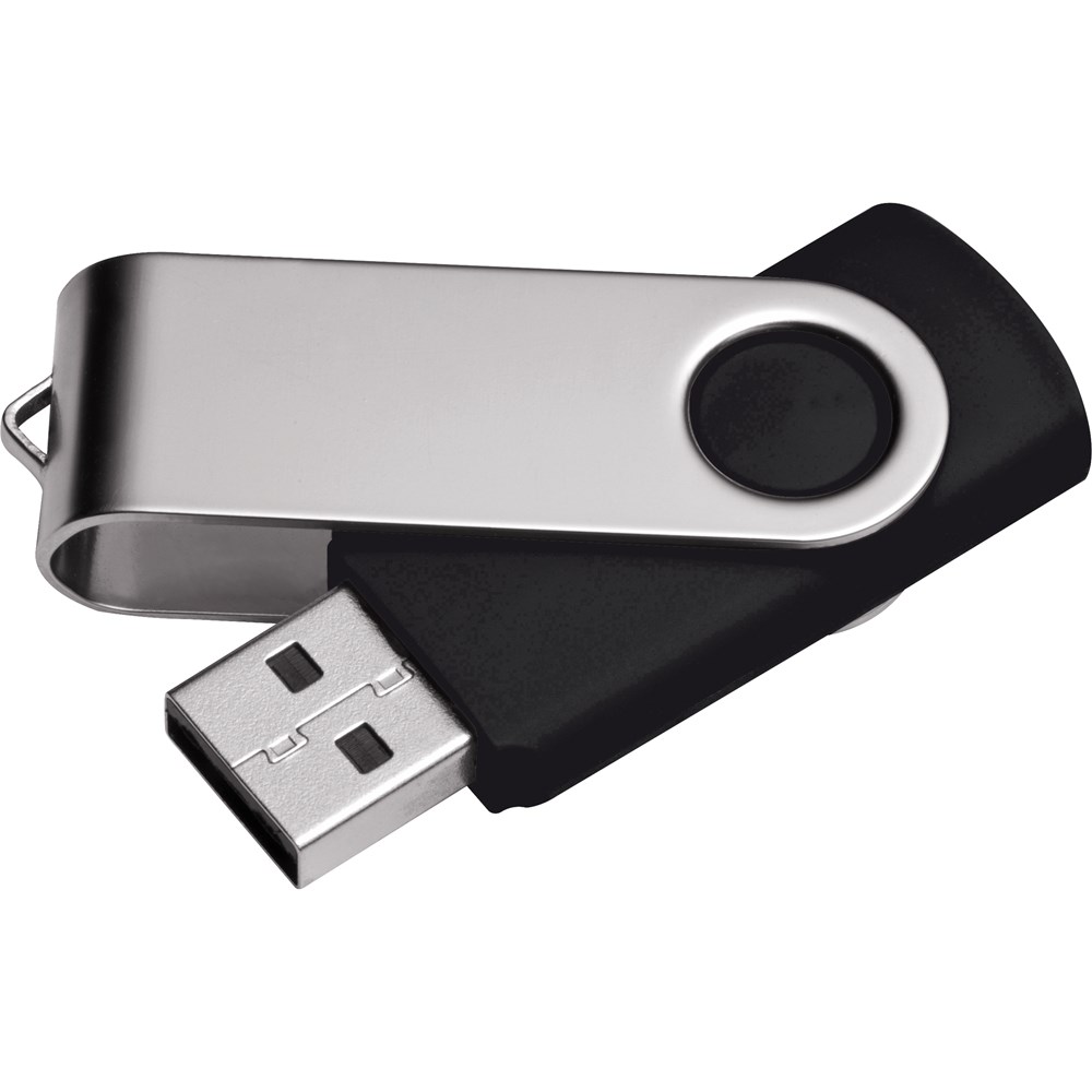 USB-stick8GB - met logo of onbedrukt bestellen - Zwart