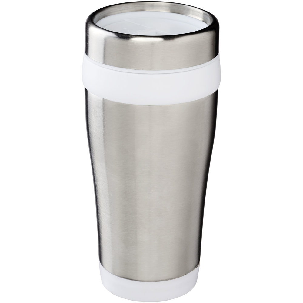 Elwood 410 ml geïsoleerde thermosbeker - kopen of bedrukken - Zilver, Wit