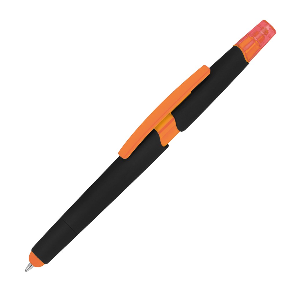 Pen met een tektstmarker - voor bedrijven en relatiegeschenken - Oranje