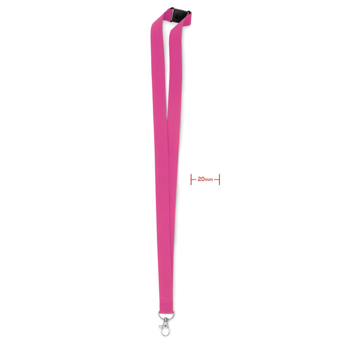 PANY - Lanyard, haak en clip. 20 mm - voor bedrijven en relatiegeschenken - fuchsia