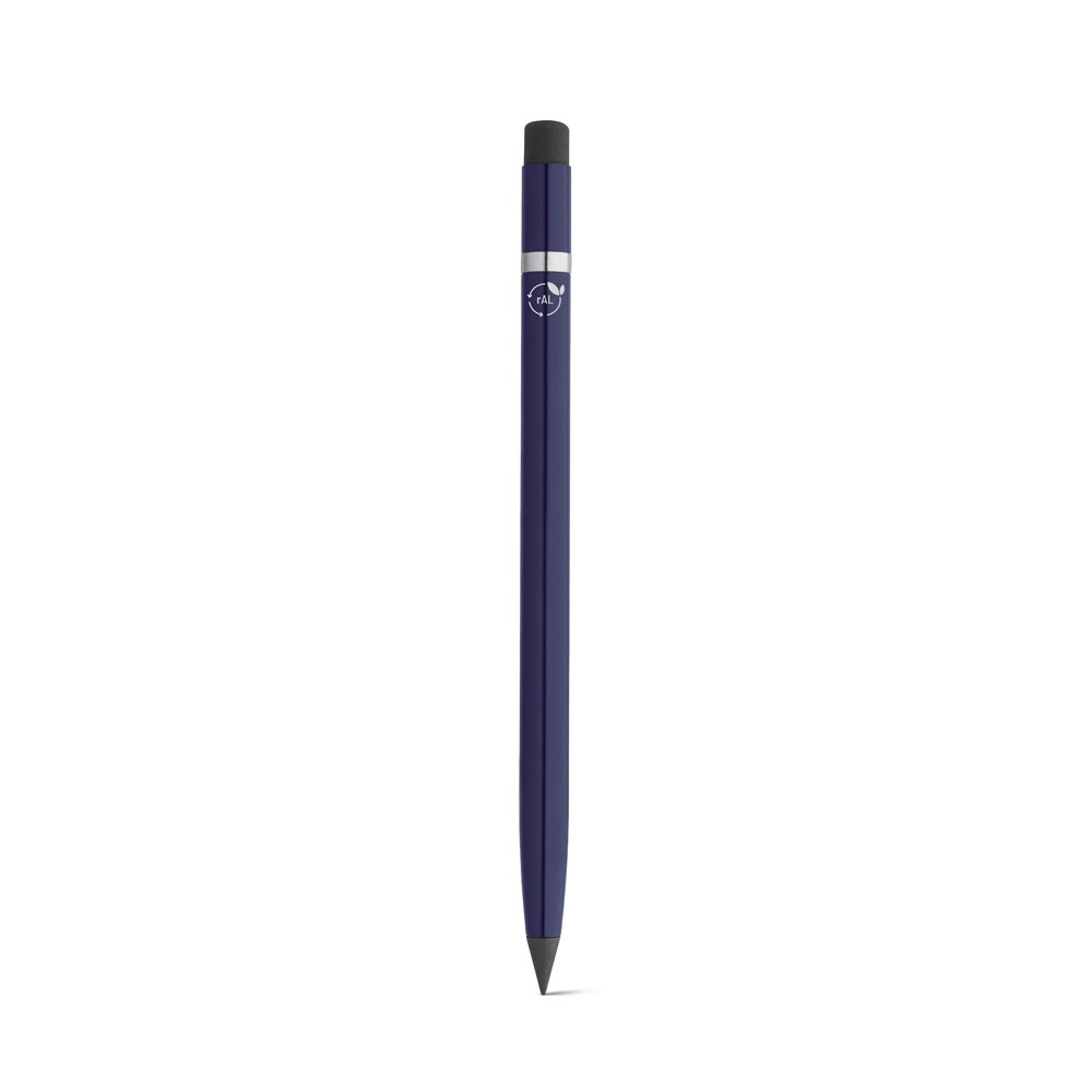 LIMITLESS. Inktloze pen van gerecycled aluminium behuizing (100% rAL) - bedrukt of onbedrukt verkrijgbaar - Blauw